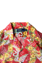 画像をギャラリービューアに読み込む, 90'S S/S OPEN COLLAR TROPICAL PATTERN SHIRT / PINK [SIZE: S USED]
