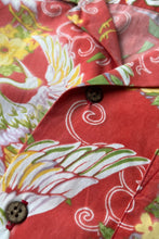 画像をギャラリービューアに読み込む, 90'S S/S OPEN COLLAR TROPICAL PATTERN SHIRT / PINK [SIZE: S USED]
