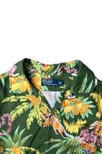 画像をギャラリービューアに読み込む, 90'S S/S VISCOSE HAWAIIAN SHIRT / GREEN [SIZE: XL USED]
