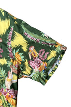 画像をギャラリービューアに読み込む, 90'S S/S VISCOSE HAWAIIAN SHIRT / GREEN [SIZE: XL USED]
