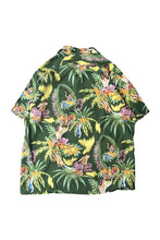 画像をギャラリービューアに読み込む, 90'S S/S VISCOSE HAWAIIAN SHIRT / GREEN [SIZE: XL USED]
