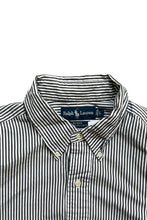 画像をギャラリービューアに読み込む, 90'S S/S BD STRIPE SHIRT / GRAY [SIZE: L USED]
