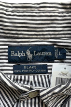 画像をギャラリービューアに読み込む, 90'S S/S BD STRIPE SHIRT / GRAY [SIZE: L USED]
