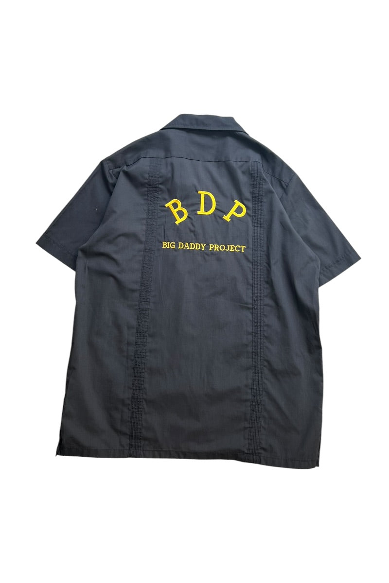 90년대 S/S BDP 자수 쿠바 셔츠 / 블랙 [사이즈: L 중고]