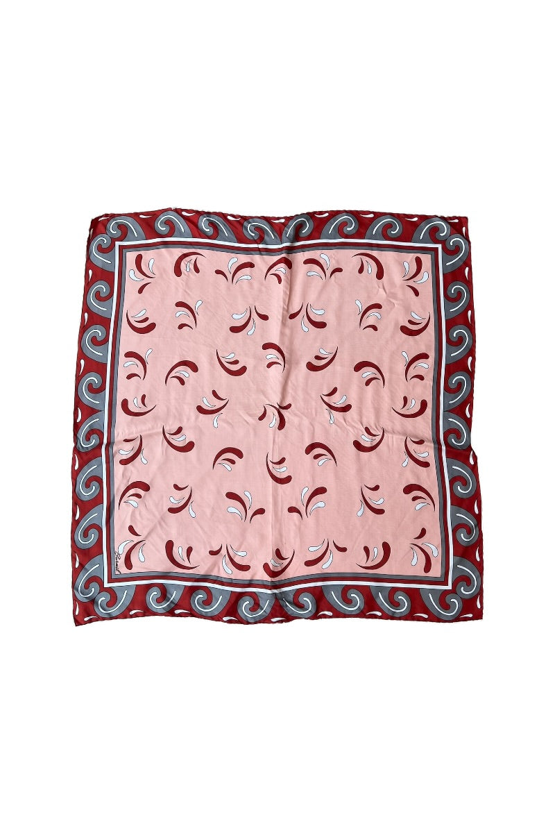 VINTAGE SILK PATTERN SCARF / RED [SIZE: ONE SIZE USED]