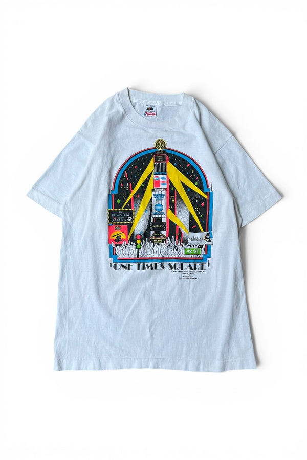 MADE IN USA 90년대 타임스퀘어 티셔츠 / 화이트 [사이즈: M 중고]