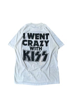 画像をギャラリービューアに読み込む, MADE IN USA 87'S KISS I WENT CRAZY WITH KISS BAND T-SHIRT / WHITE [SIZE: XL USED]
