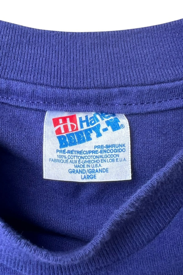MADE IN USA 90년대 메시지 티셔츠 / NAVY [사이즈: L USED]
