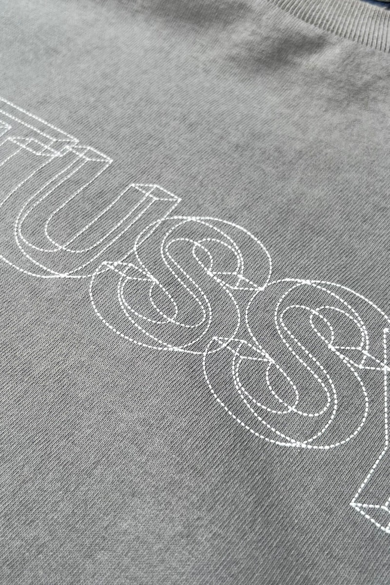 MADE IN USA 90'S OUTLINE LOGO SKATE BOADING T-SHIRT / GRAY [SIZE: XL USED]