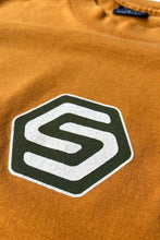 画像をギャラリービューアに読み込む, MADE IN USA 90'S SS-LINK HEX LOGO SKATE BOADING T-SHIRT / YELLOW [SIZE: L USED]
