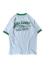 画像をギャラリービューアに読み込む, MADE IN USA 90'S BILL WOODS ADVERTISING RINGER T-SHIRT / WHITE [SIZE: L USED]
