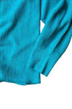 画像をギャラリービューアに読み込む, MADE IN USA 92'S L/S THERMAL T-SHIRT / BLUE [SIZE: XL USED]
