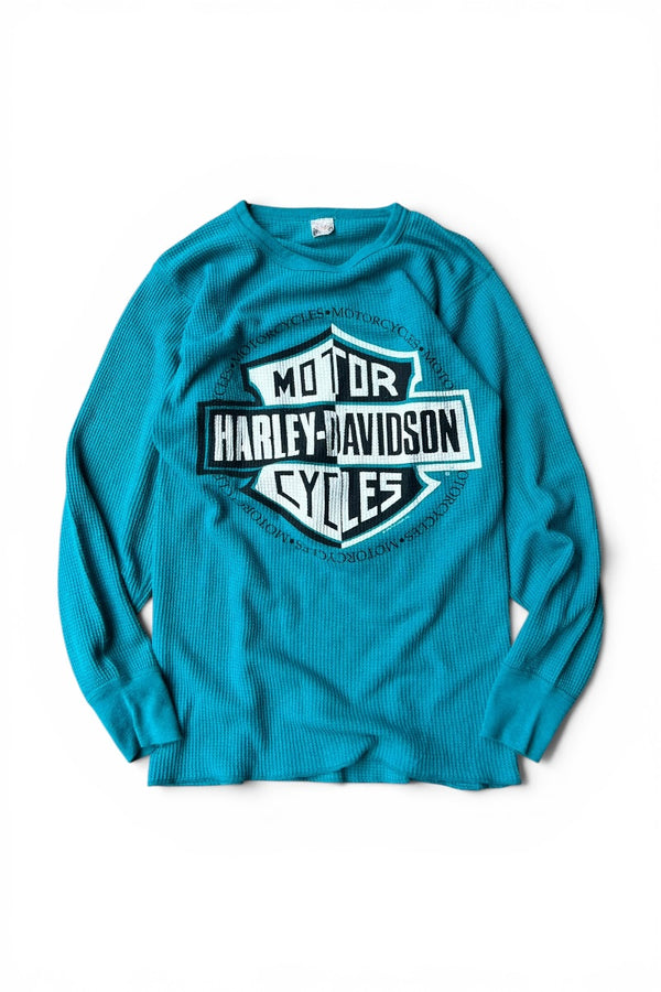 MADE IN USA '92 L/S THERMAL T-SHIRT / BLUE [SIZE: XL USED]