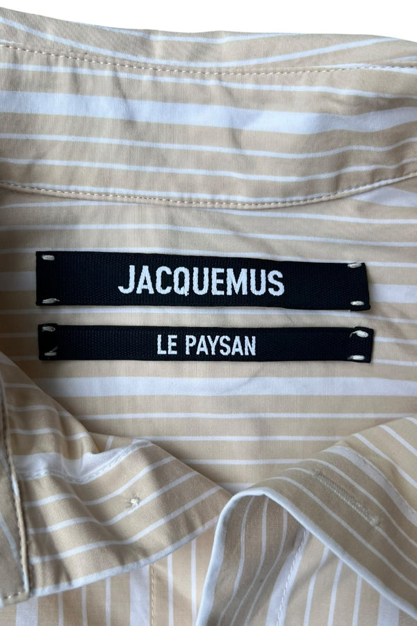 MADE IN BULGARIA LE PAYSAN L/S STRIPE SHIRT / BEIGE [SIZE: 46 USED]