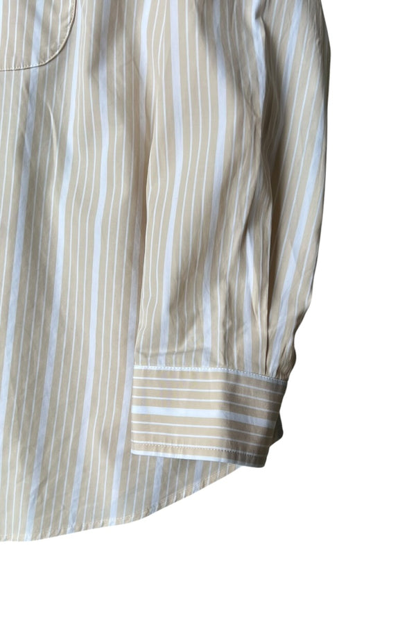 MADE IN BULGARIA LE PAYSAN L/S STRIPE SHIRT / BEIGE [SIZE: 46 USED]