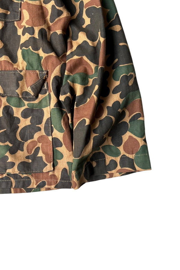 MADE IN USA 70'S CAMO HUNTING SHIRT JACKET / CAMO [SIZE: L USED]
