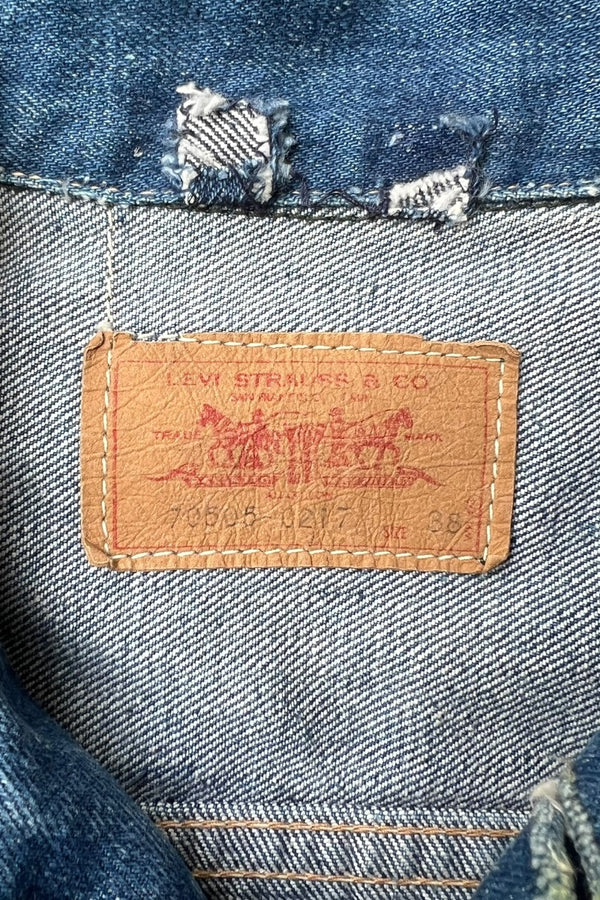 MADE IN USA 60-70'S 70505 0217 BIG E DENIM JACKET / INDIGO [SIZE: 38 USED]