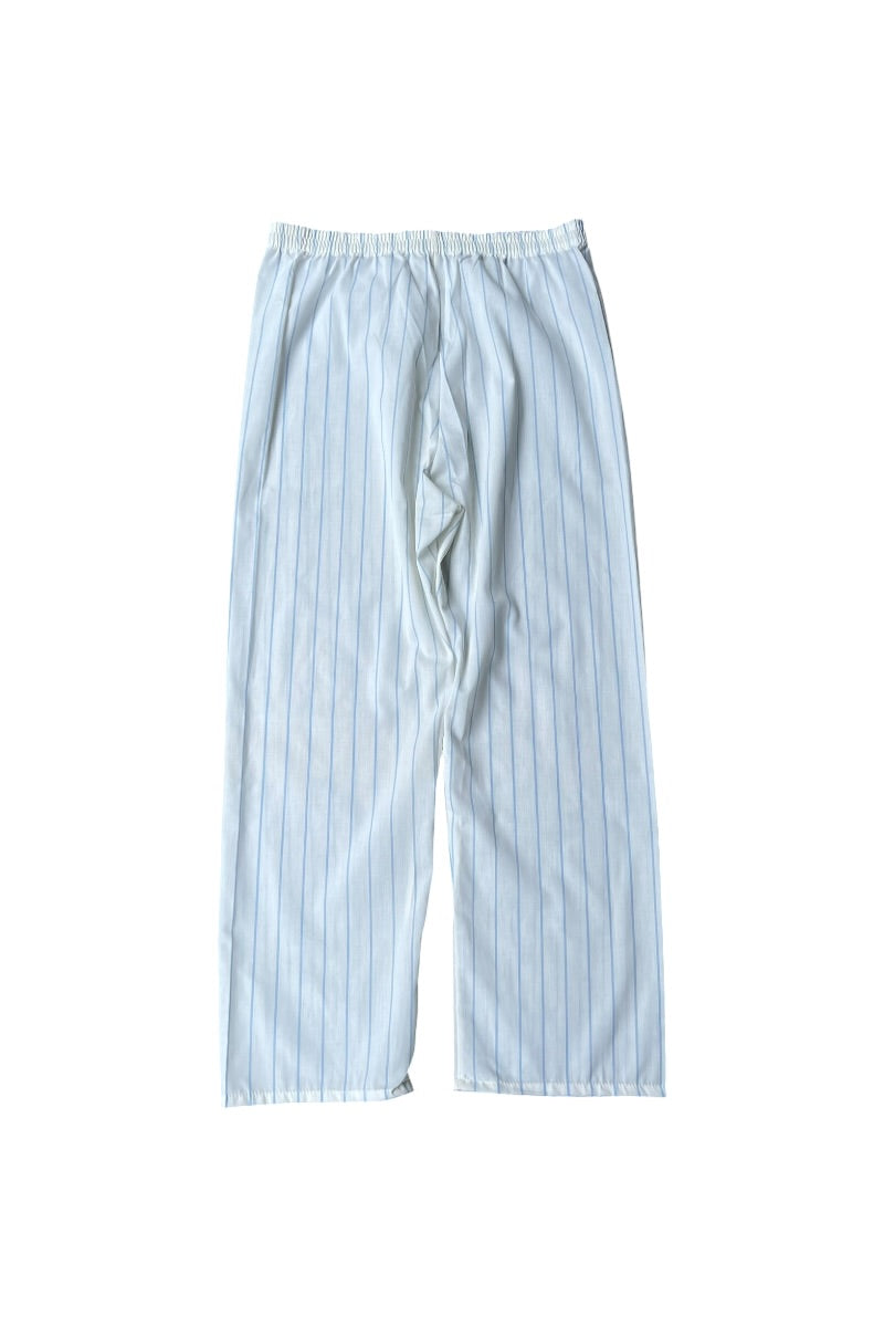 70'S L/S STRIPE PAJAMA SET UP / WHITE [SIZE: SHIRTS L PANTS L DEADSTOCK/NOS]