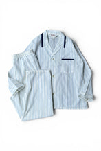 画像をギャラリービューアに読み込む, 70'S L/S STRIPE PAJAMA SET UP / WHITE [SIZE: SHIRTS L PANTS L DEADSTOCK/NOS]
