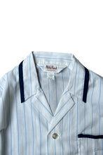 画像をギャラリービューアに読み込む, 70'S L/S STRIPE PAJAMA SET UP / WHITE [SIZE: SHIRTS L PANTS L DEADSTOCK/NOS]
