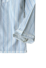 画像をギャラリービューアに読み込む, 70'S L/S STRIPE PAJAMA SET UP / WHITE [SIZE: SHIRTS L PANTS L DEADSTOCK/NOS]
