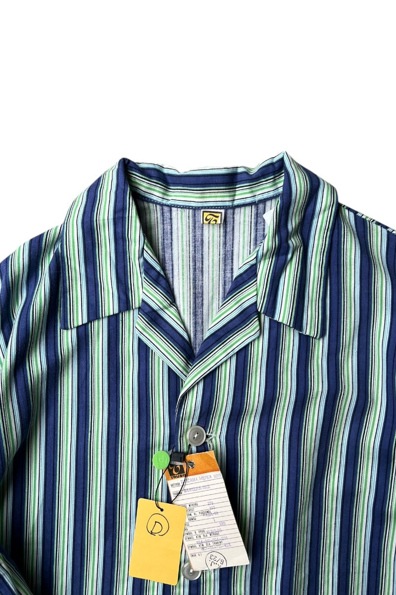 70-80'S PAJAMA SET UP / STRIPE [SIZE: SHIRTS L PANTS L DEADSTOCK/NOS]