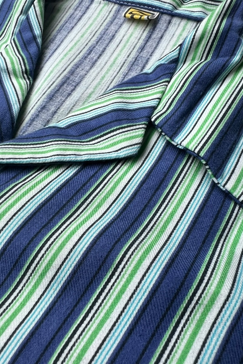 70-80'S PAJAMA SET UP / STRIPE [SIZE: SHIRTS L PANTS L DEADSTOCK/NOS]