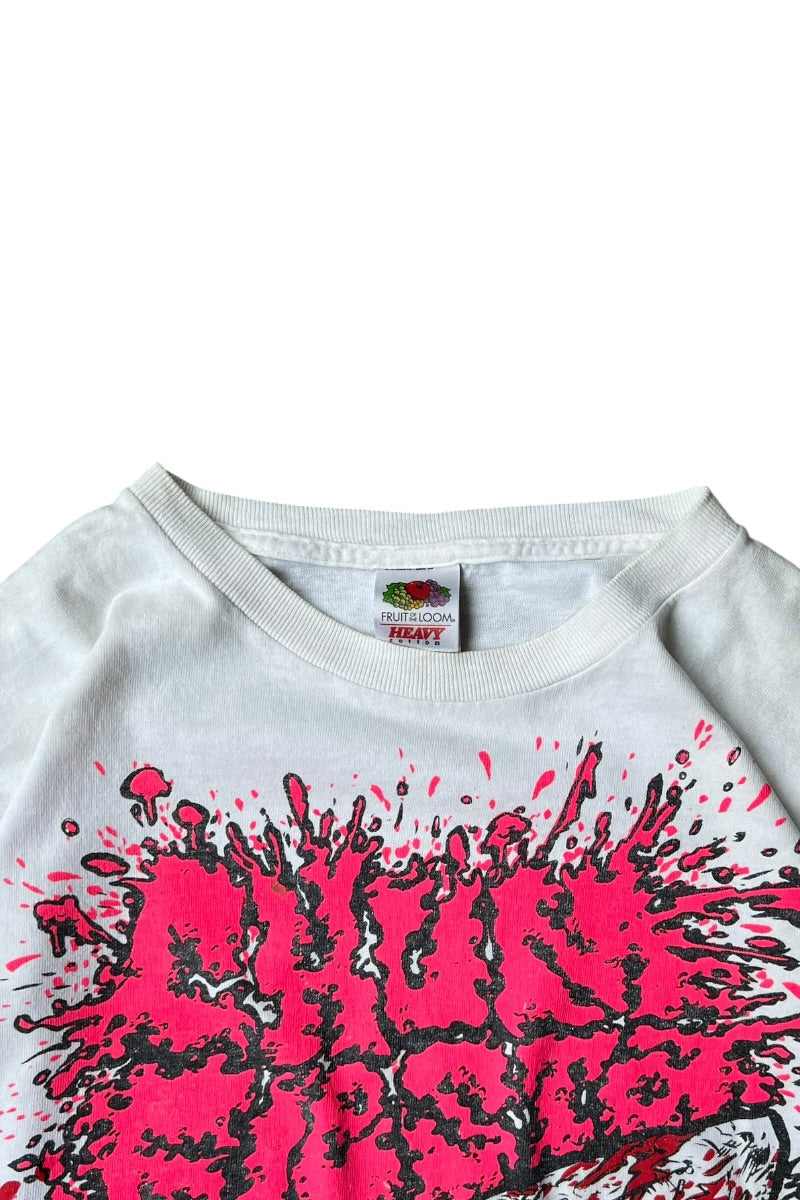 90'S-Y2K EARLY 00'S CHUM FIESTA MUSIC T-SHIRT / WHITE [SIZE: M USED]