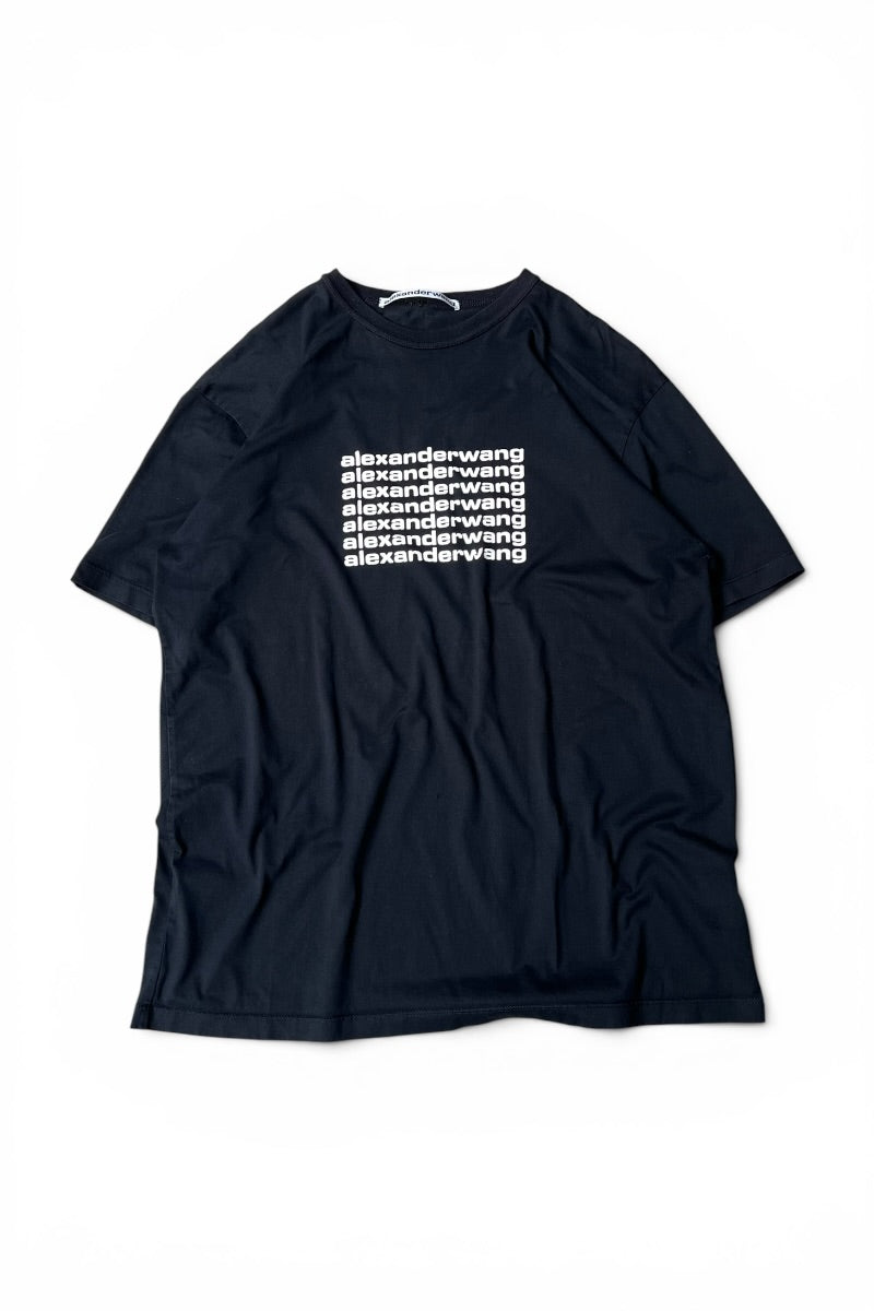 MADE IN PORTUGAL LOGO PRINT T-SHIRT / BLACK [SIZE: L USED]