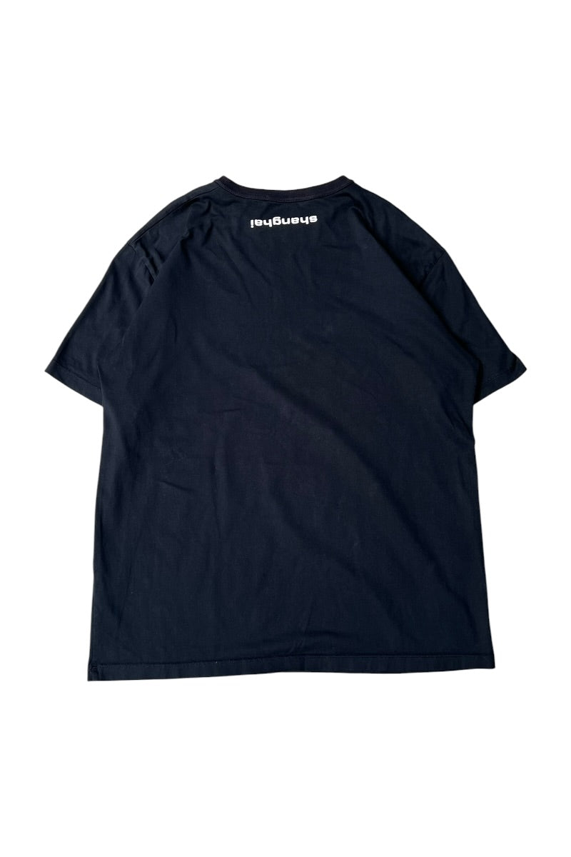 MADE IN PORTUGAL LOGO PRINT T-SHIRT / BLACK [SIZE: L USED]