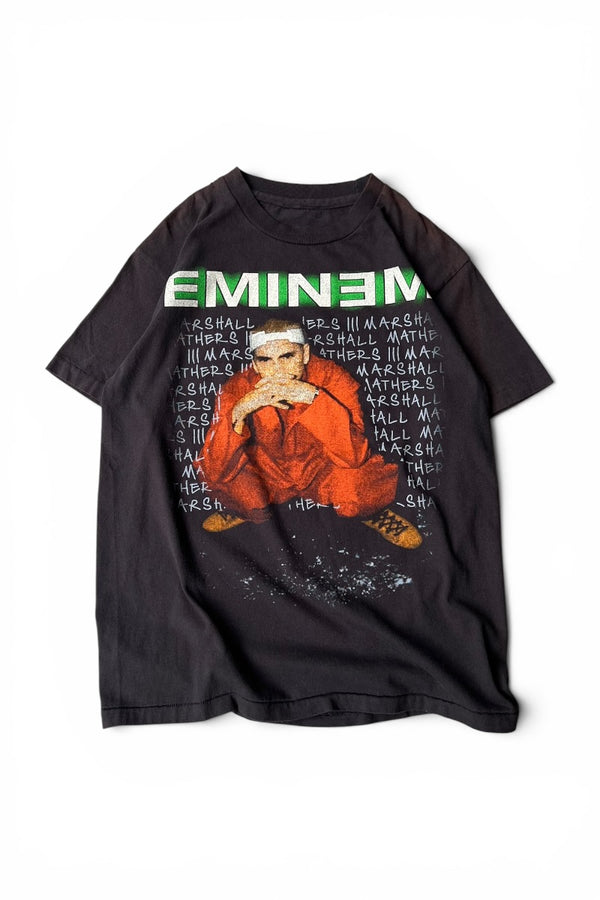 Y2K 00'S 부틀렉 에미넴 크리미널 투어 랩 티셔츠 / BLACK [SIZE: XL USED]