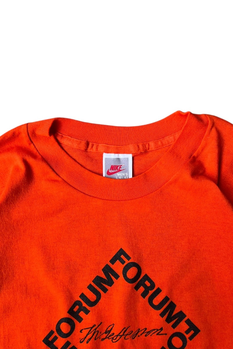 MADE IN USA 80-90'S FORUM T-SHIRT / ORANGE [SIZE: L USED]