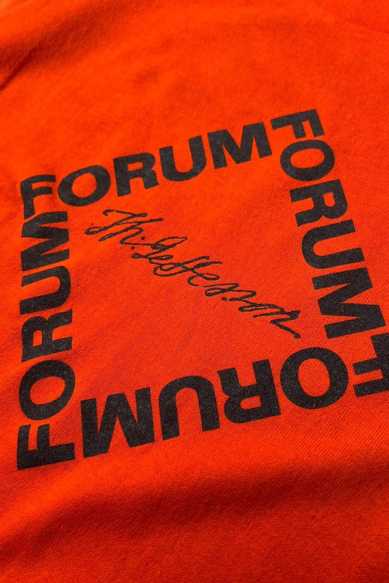 MADE IN USA 80-90'S FORUM T-SHIRT / ORANGE [SIZE: L USED]