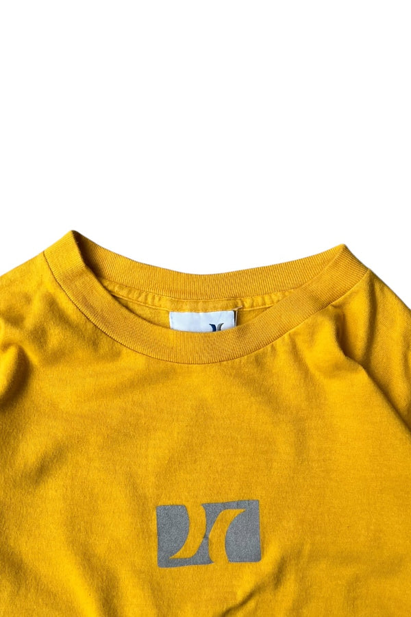 MADE IN USA 90'S-Y2K EARLY 00'S LOGO T-SHIRT / YELLOW [SIZE: L USED]