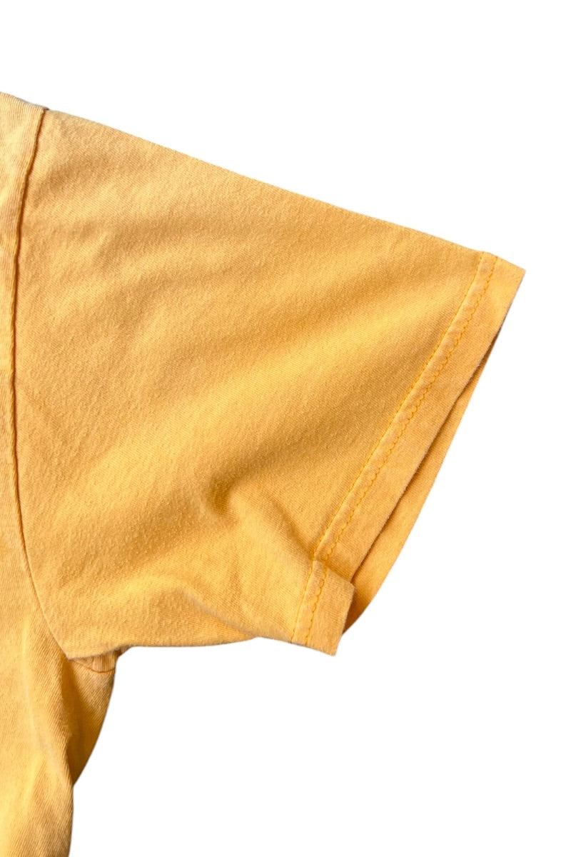 Y2K EARLY 00'S ONE POINT LOGO T-SHIRT / YELLOW [SIZE: M USED]