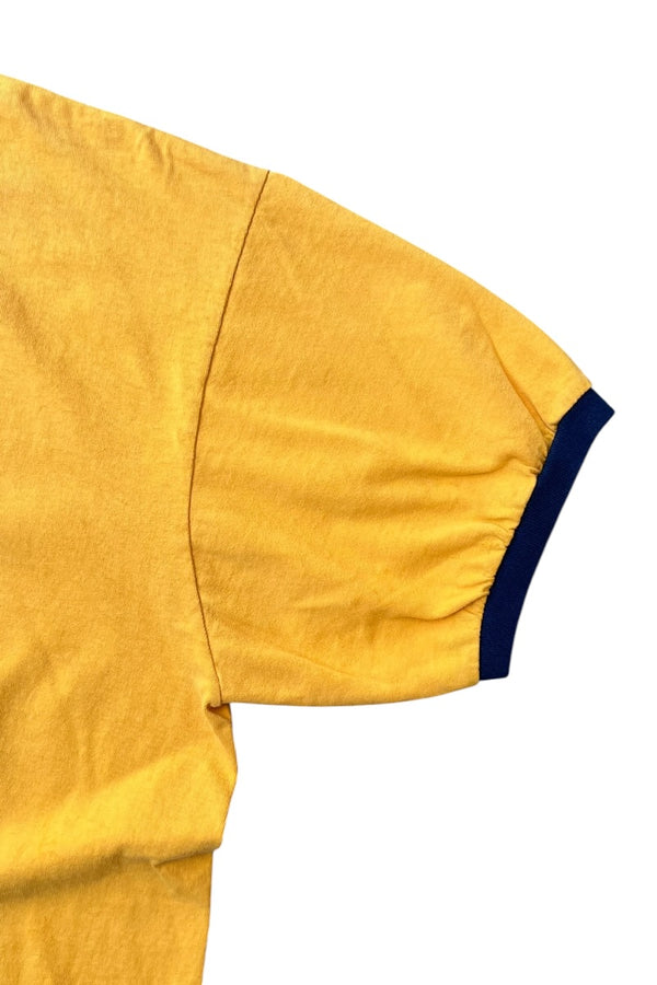 Y2K 02'S RINGER T-SHIRT / YELLOW [SIZE: L USED]