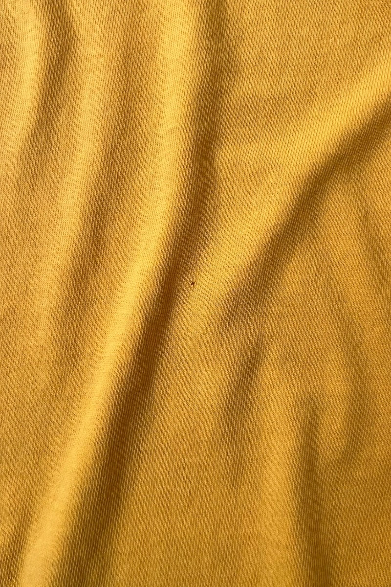 Y2K 02'S RINGER T-SHIRT / YELLOW [SIZE: L USED]