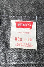 画像をギャラリービューアに読み込む, MADE IN USA 93'S 550 DENIM PANTS SULUFA BLACK / BLACK [SIZE: 30 USED]
