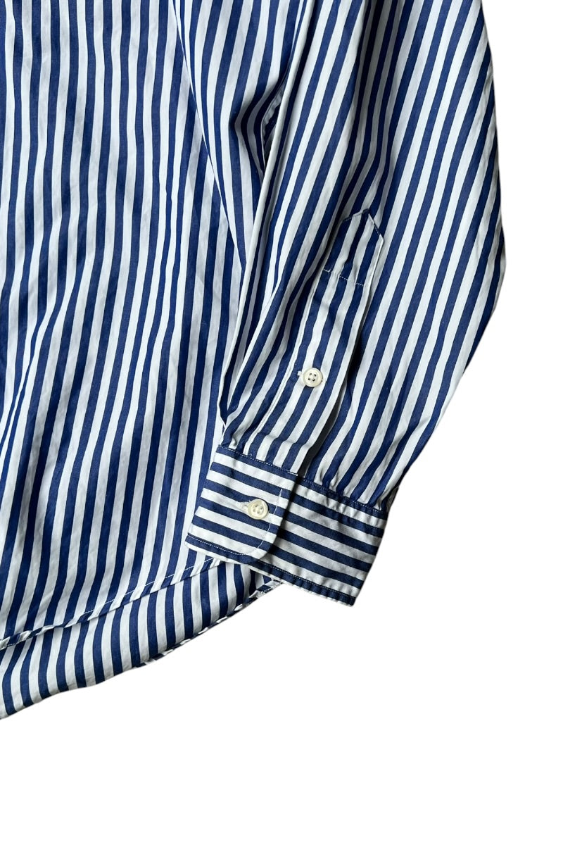 90'S L/S STRIPE SHIRT / WHITE [SIZE: L USED]