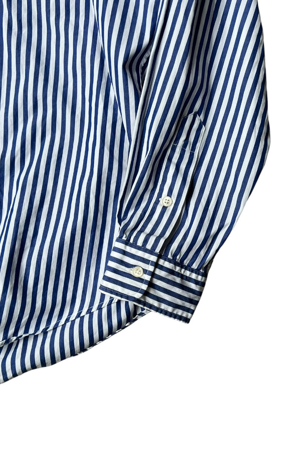 90'S L/S STRIPE SHIRT / WHITE [SIZE: L USED]