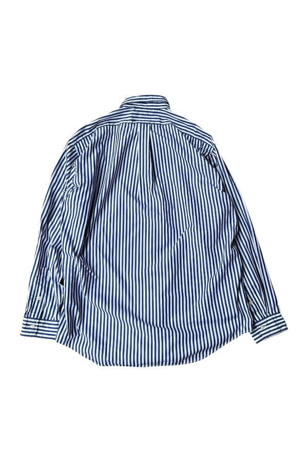 90'S L/S STRIPE SHIRT / WHITE [SIZE: L USED]