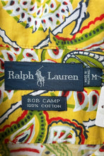 画像をギャラリービューアに読み込む, 90'S BOB CAMP PAISLEY PATTERN S/S SHIRT / YELLOW [SIZE: M USED]
