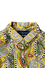 画像をギャラリービューアに読み込む, 90'S BOB CAMP PAISLEY PATTERN S/S SHIRT / YELLOW [SIZE: M USED]
