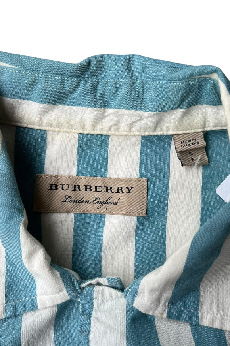 S/S STRIPE SHIRT / WHITE [SIZE: S USED]