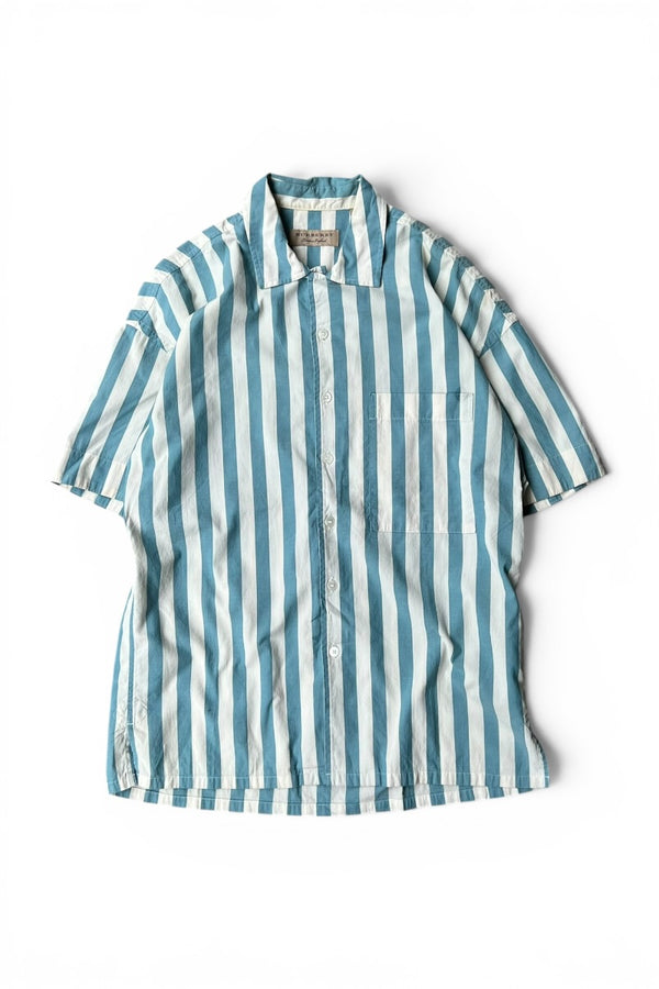 S/S STRIPE SHIRT / WHITE [사이즈: S USED]