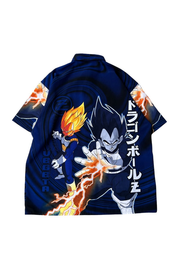 Y2K 01'S VAGETA GRAPHIC S/S SHIRT / BLUE [SIZE: M USED]