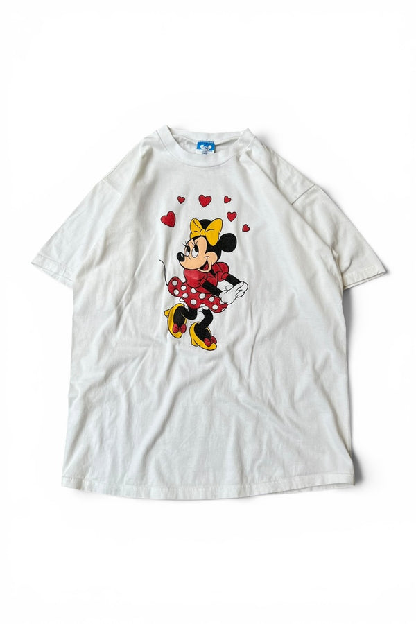 MADE IN USA 80'S MINNIE T-SHIRT / WHITE [SIZE: L USED]