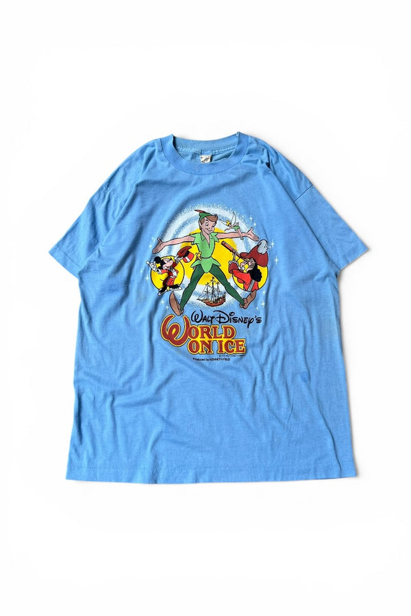 80'S DISNEY WORLD ON ICE T-SHIRT / BLUE [SIZE: XL USED]