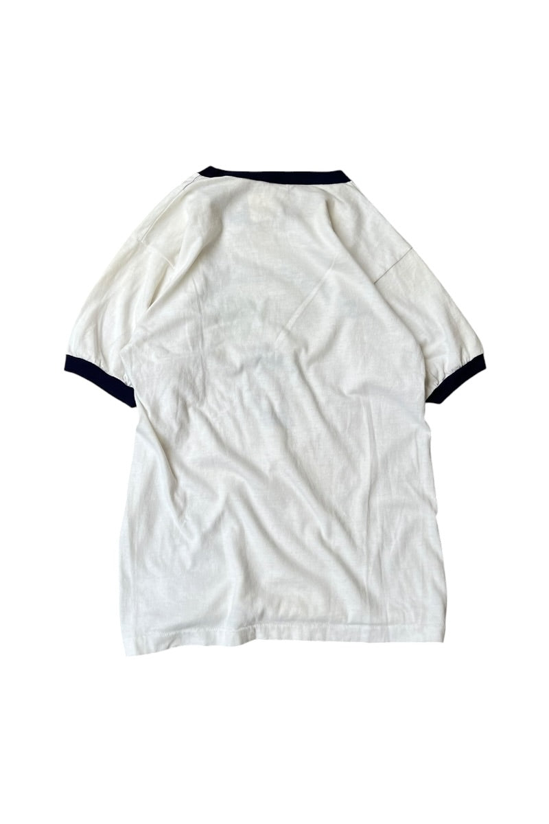 MADE IN USA 80'S WINEGARD RINGER T-SHIRT / WHITE [SIZE: M USED]