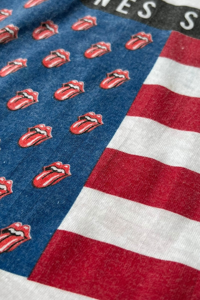 MADE IN USA 89'S ROLLING STONES BAND T-SHIRT / WHITE [SIZE: L USED]